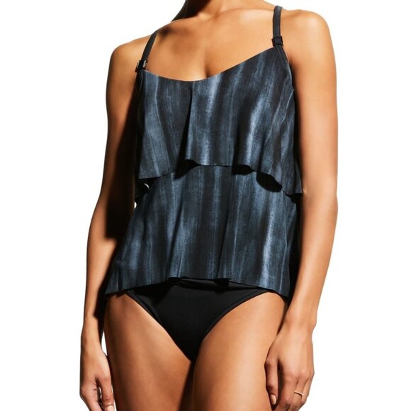 Magicsuit Social Jeannie Grace Black Tankini Top Size 14 | NWT | Flattering Fit - Picture 1 of 3